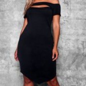 NWT Plus Size  Off The Shoulder Bodycon Midi Dress